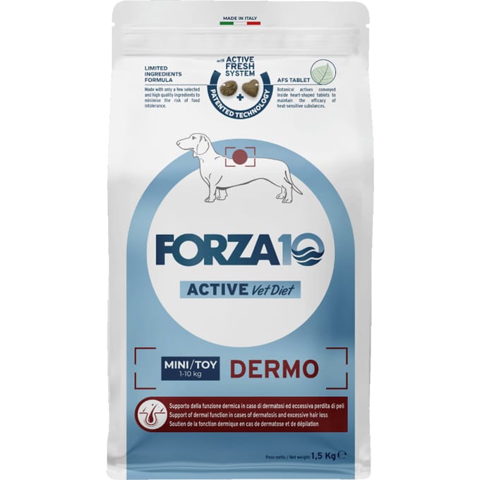1,5kg Forza10 Active Line - Mini/Toy Dermo droogvoer voor honden