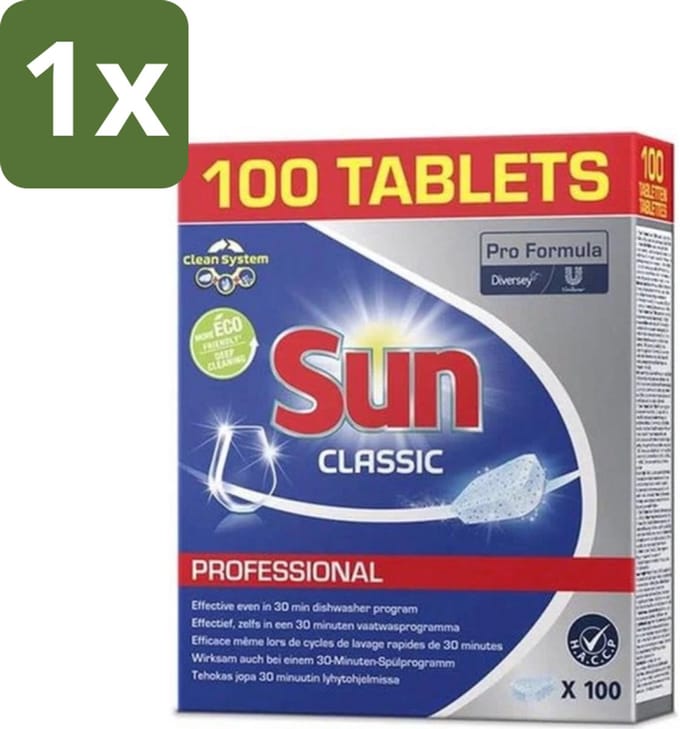 Sun - Vaatwastabletten - Classic - Regular - 100 tabs