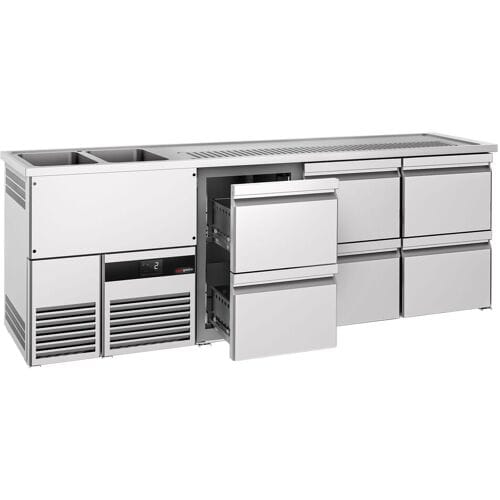 GGM Gastro Biertheke PREMIUM - 2500x700mm - 6 Schubladen