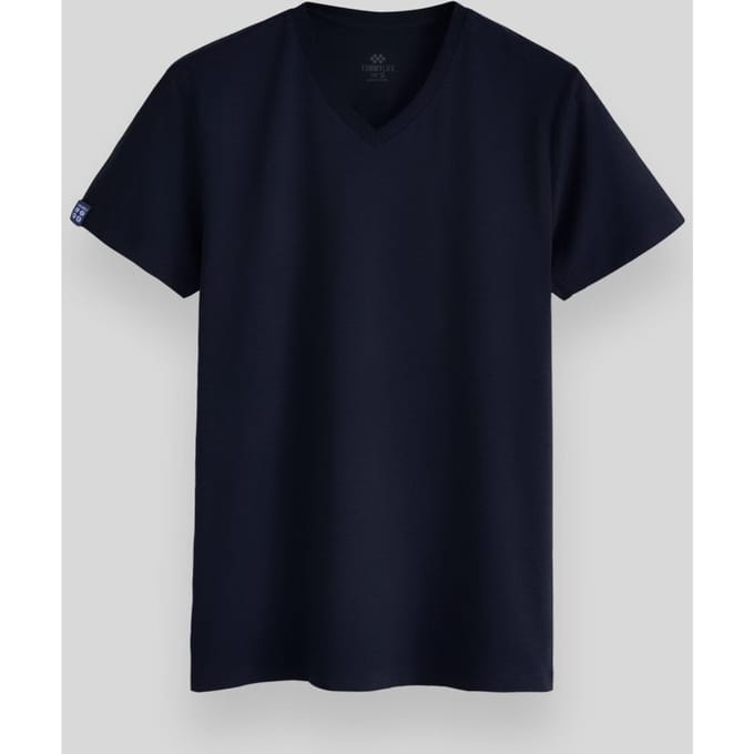 Heren V-hals Korte Mouw T-shirt