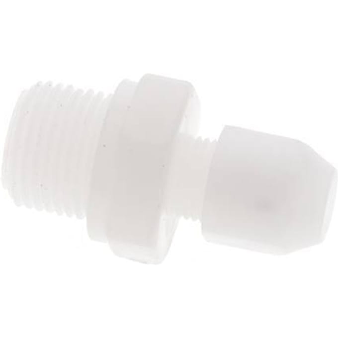 4x6mm & G3/8'' PVDF rechte slangkoppeling met buitendraad 10bar/145psi