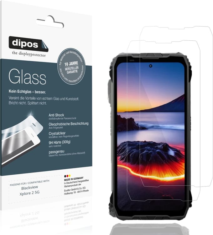 dipos – 2x Pantserfolie geschikt voor Blackview Xplore 2 5G | 9H Screenprotector
