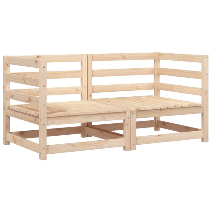 vidaXL - Tuinhoekbank - 2 - st - 70x70x67 - cm - massief - grenenhout