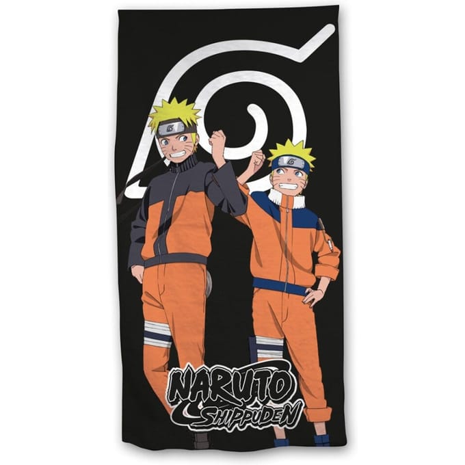 Zwarte Naruto strandlaken 70 x 140 cm
