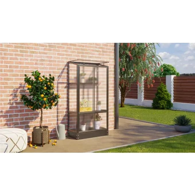 Vitavia Tuinkas Polis 350 - Polycarbonaat 4mm - Zwart - 81x43x166cm