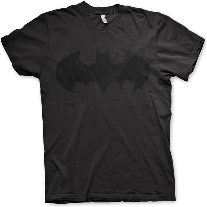 DC Comics Batman Heren Tshirt -S- Inked Logo Zwart