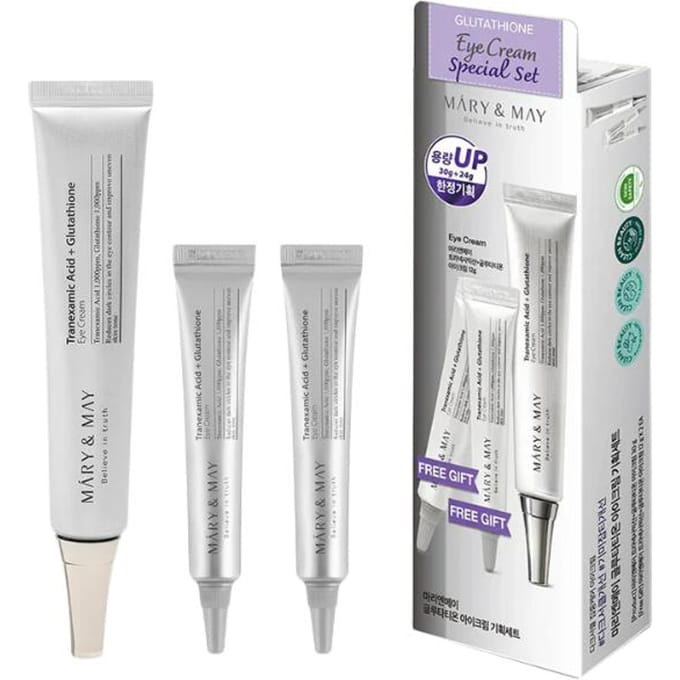 Mary&May Coffret Spécial Crème Yeux au Glutathion 30gr + 2*12gr MAGASIN AUTHENTIQUE white