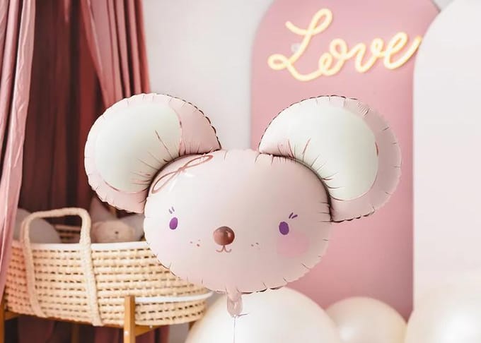 Partydeco - Folieballon Mouse (96 cm)