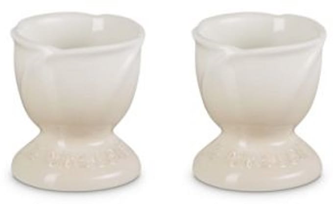Le Creuset Jardin Eierdopjes 2-Delig in Aardewerk Meringue