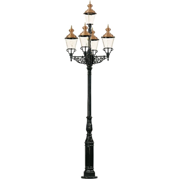 K.S. Verlichting Representatieve lantaarnpaal Monaco 5-lamps