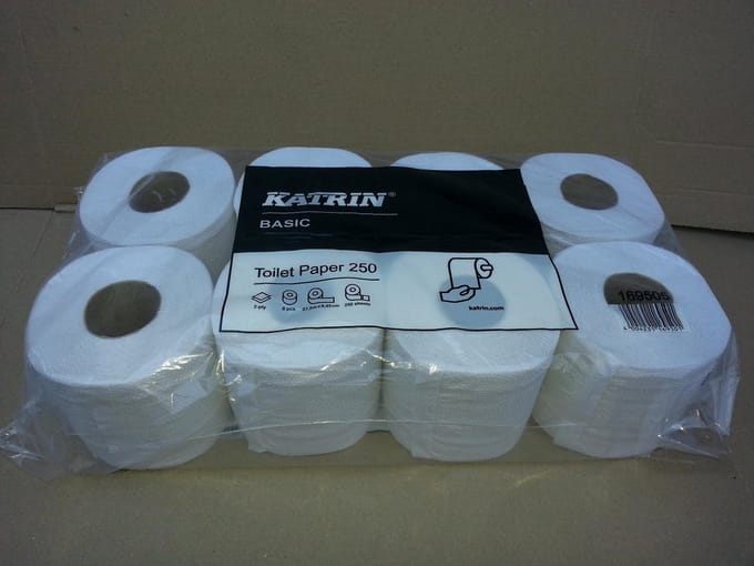 Katrin toiletpapier | 2-laags | 250 vel | pak van 8 rollen