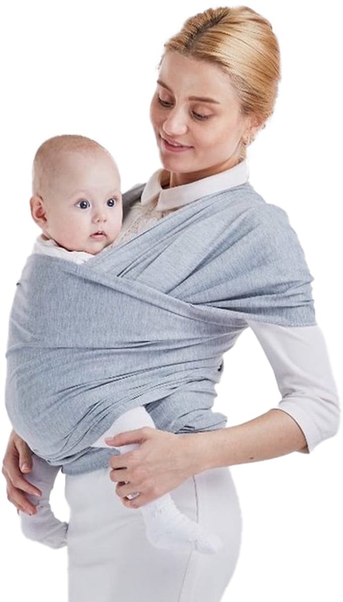 Nixnix® - Baby Draagdoek - Grijs - Schouder drager - Sterk - Veilig