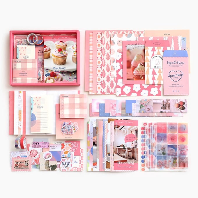 SIMNO® Bullet journal set A6 - 195-delig - Roze