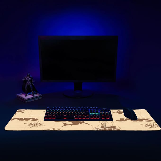 Jaws Map Gaming Mouse Mat - Large