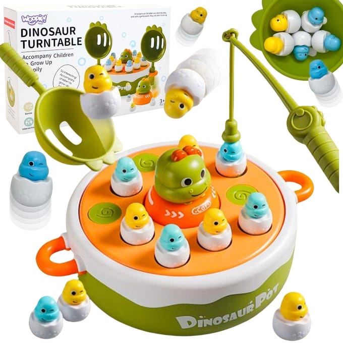 Woopie Dinosaur Catching 4-in-1 Arcadespel Katapult - UNI
