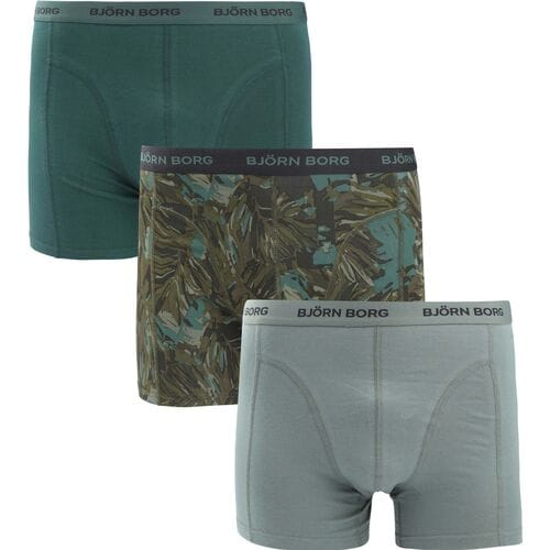 Bjorn Borg Boxers 3Pack Stretch Groen - Maat S - Heren - Boxershorts