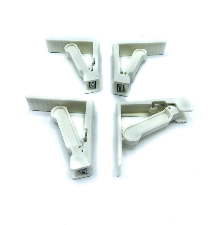 Gadgetpoint - Tafelklem - Tafelkleedhouder - Klemmen - 4 stuks - Wit