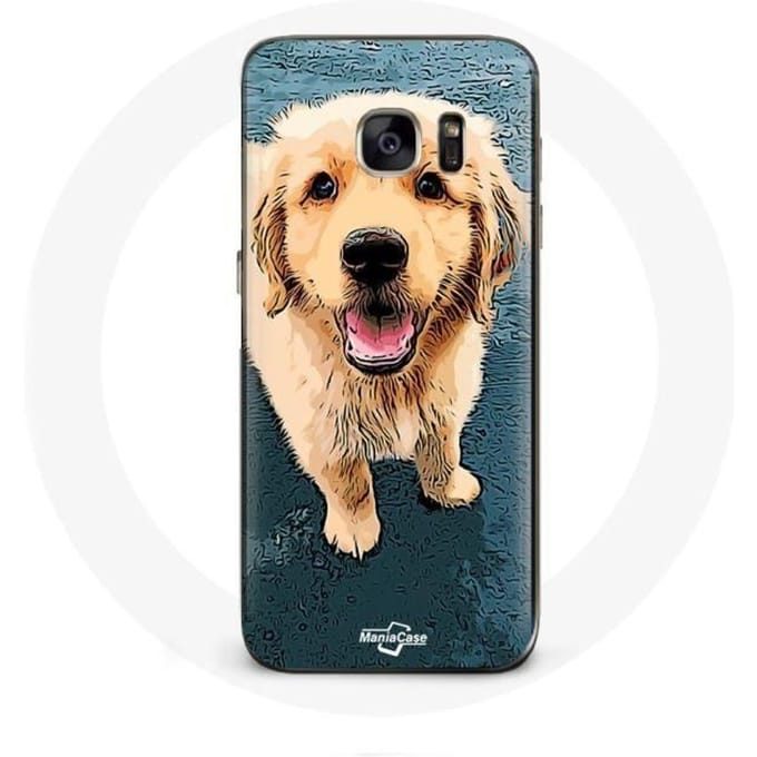 Hoesje voor Samsung Galaxy S7 Edge Golden Retriever Puppy