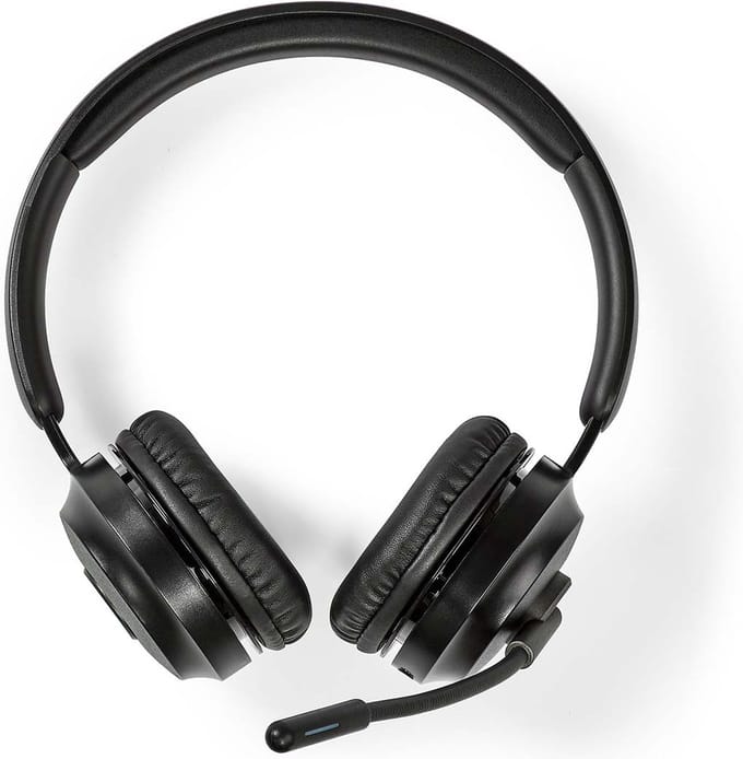 Nedis PC-Headset - On-Ear - Stereo - Bluetooth - Opvouwbare microfoon - Zwart