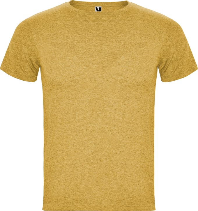 2 Pack T-shirts unisex met korte mouwen 'Fox' melangeweefsel / melee 160 gram Mosterd - M