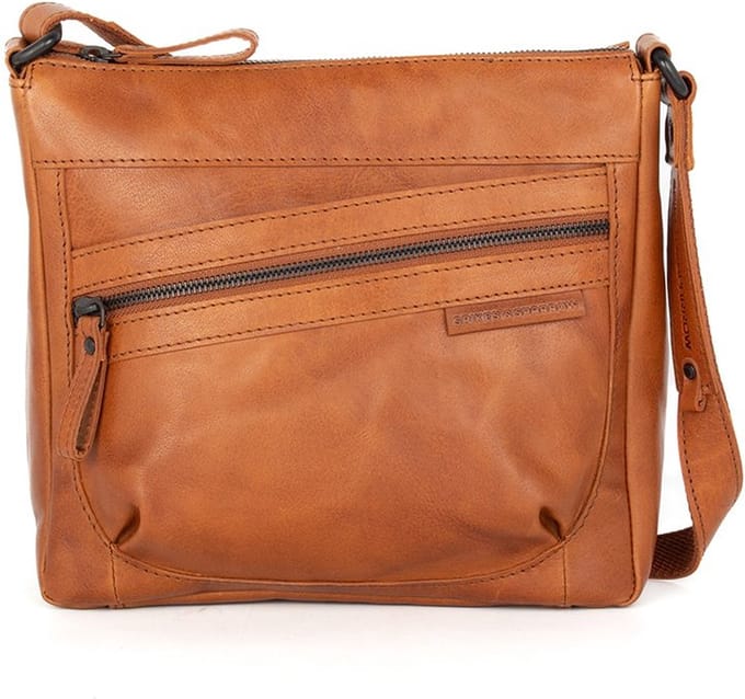 Leren Crossbodytas - Valarie - Brandy Cognac