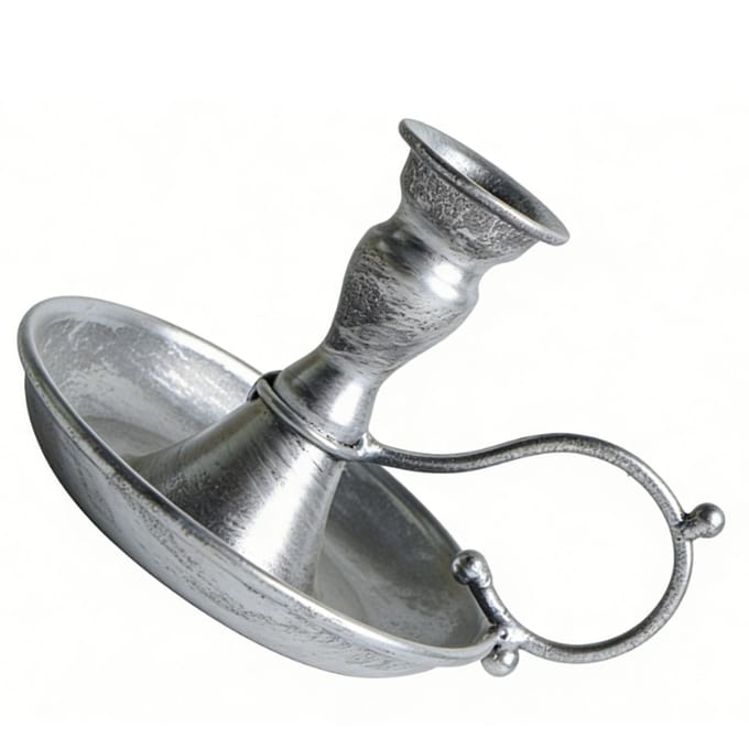 Support de Bougie en Métal Vintage avec Poignée Base Stable pour Centres de Table Mariage Pendaison de crémaillère gray