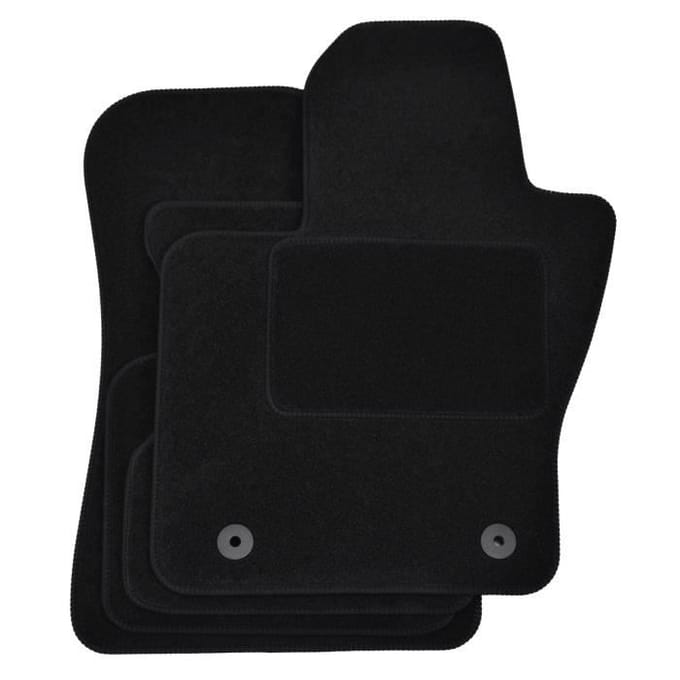 Tapis de sol - Jeep - Compass - Velours noir - 4 pièces - Ajustement précis