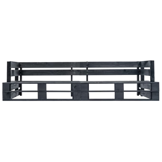 vidaXL - Tuinbank - 2-zits - pallet - hout - zwart