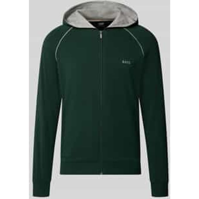 Regular fit sweatjack van katoenmix model 'Mix&Match Jacket H'