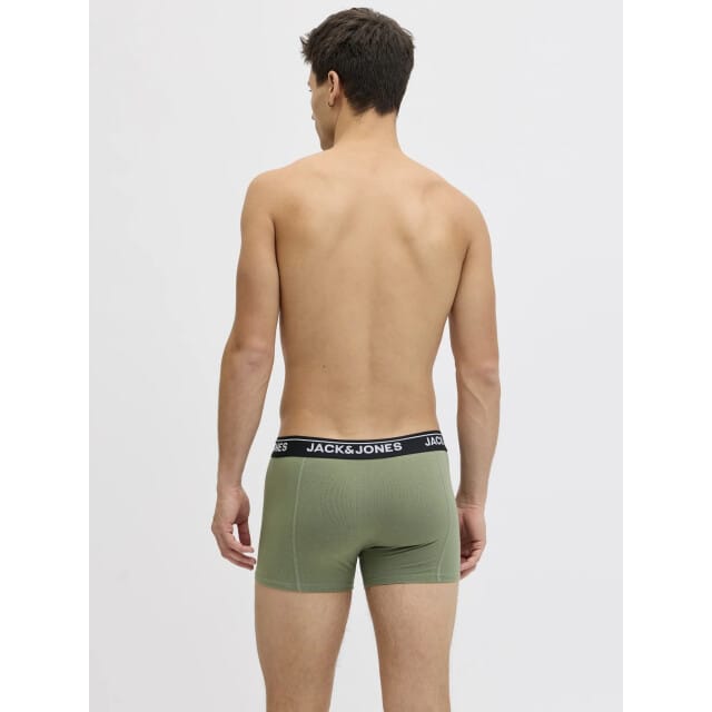 Jack & Jones Heren boxershorts trunks jactimothy 5-pack effen groen/donkerblauw/zwart
