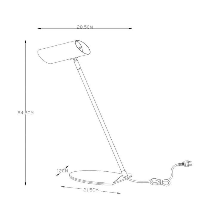 Lucide HESTER - Bureaulamp - 1xGU10 - Wit