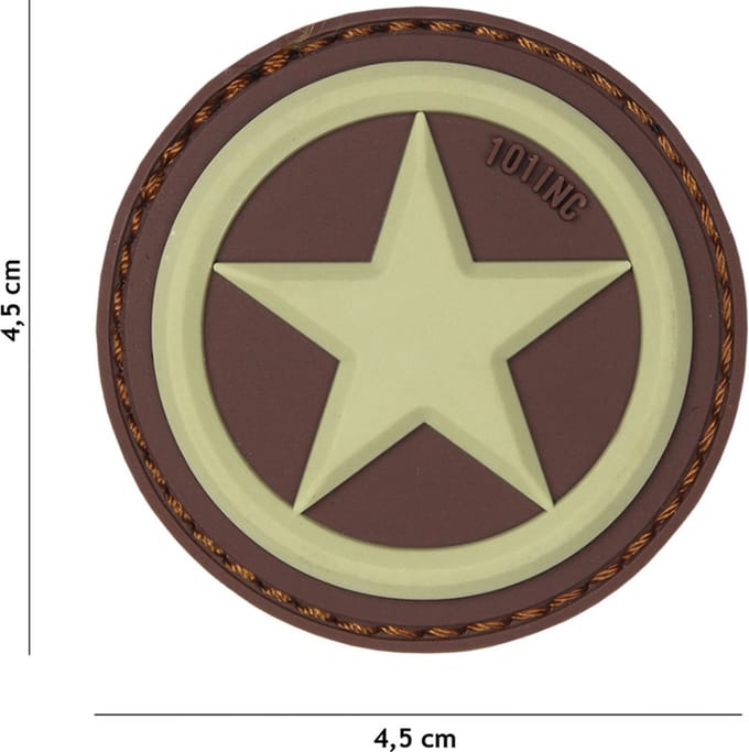 101 Inc Embleem 3D Pvc Usa Star Coyote 18062