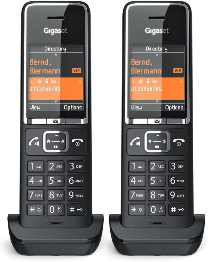 Draadloze DECT Telefoon Set met 2 Handsets en Gekleurde Display