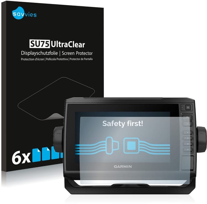 Savvies - Screenprotector voor Garmin ECHOMAP UHD 72cv - Folie Beschermfolie transparant 6 Stuks