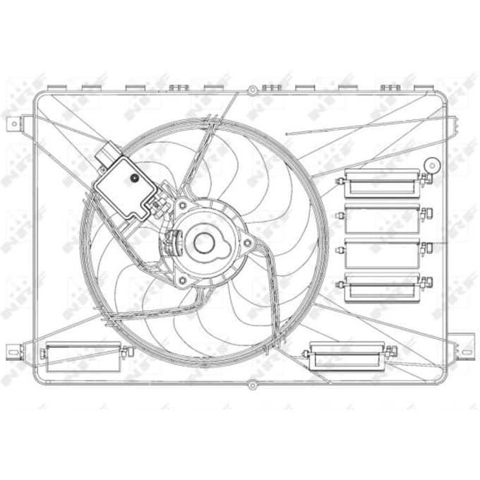 Koelventilatorwiel, motorkoeling NRF 47626