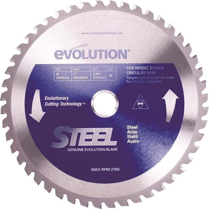 EVOLUTION - Evolution EVO 230mm zaagblad voor ijzer - 230 X 25.4 X 2.0 MM - 48 T