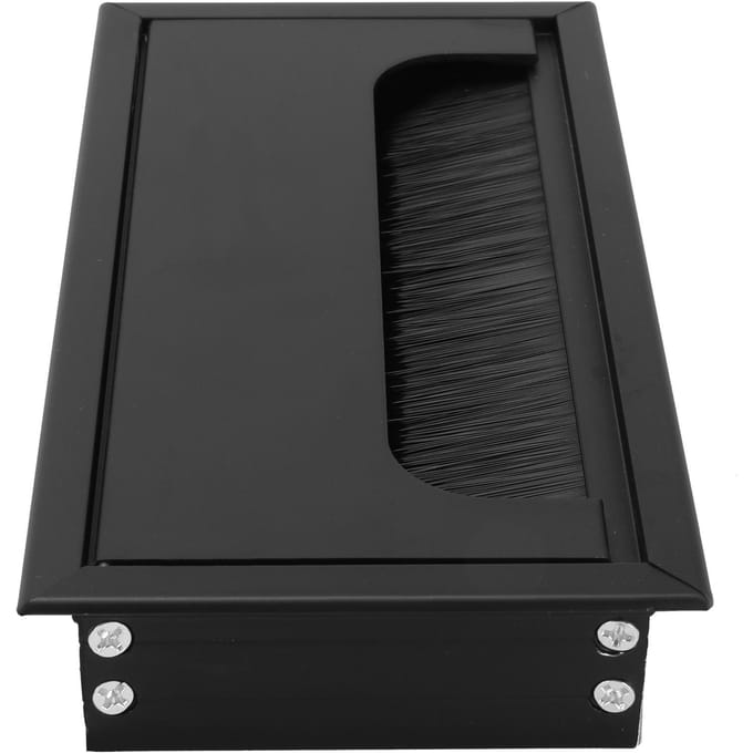 Passe-câbles de bureau, boîte de rangement pour câbles, organiseur de gestion des câbles black