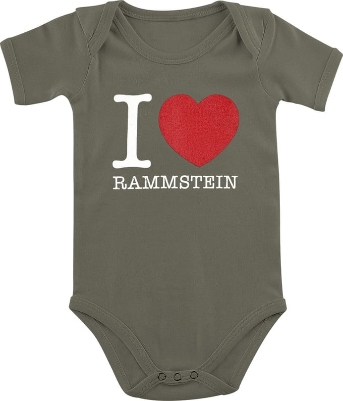 Rammstein Body voor babys - Kids - I Love Rammstein - voor Kinderen - kaki