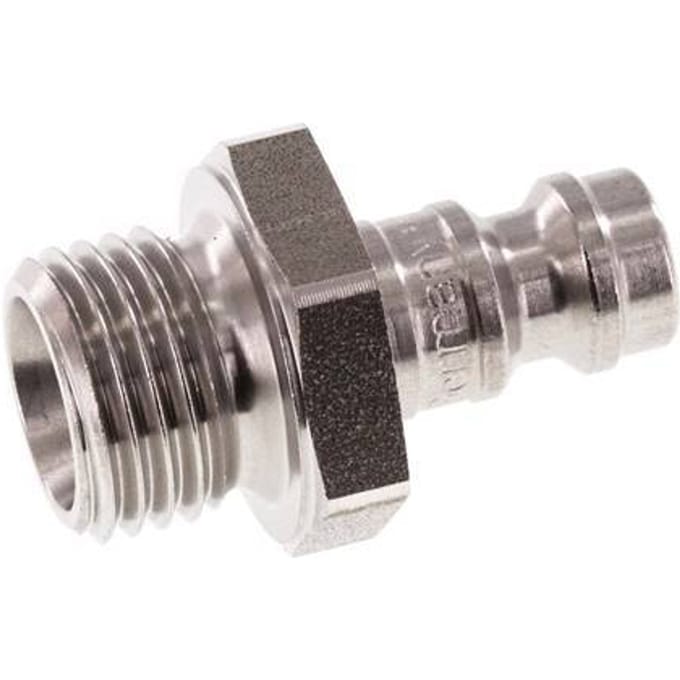 RVS DN 5 Luchtkoppeling Insteeknippel G 1/4 inch Buitendraad - CLP5-M-S-014