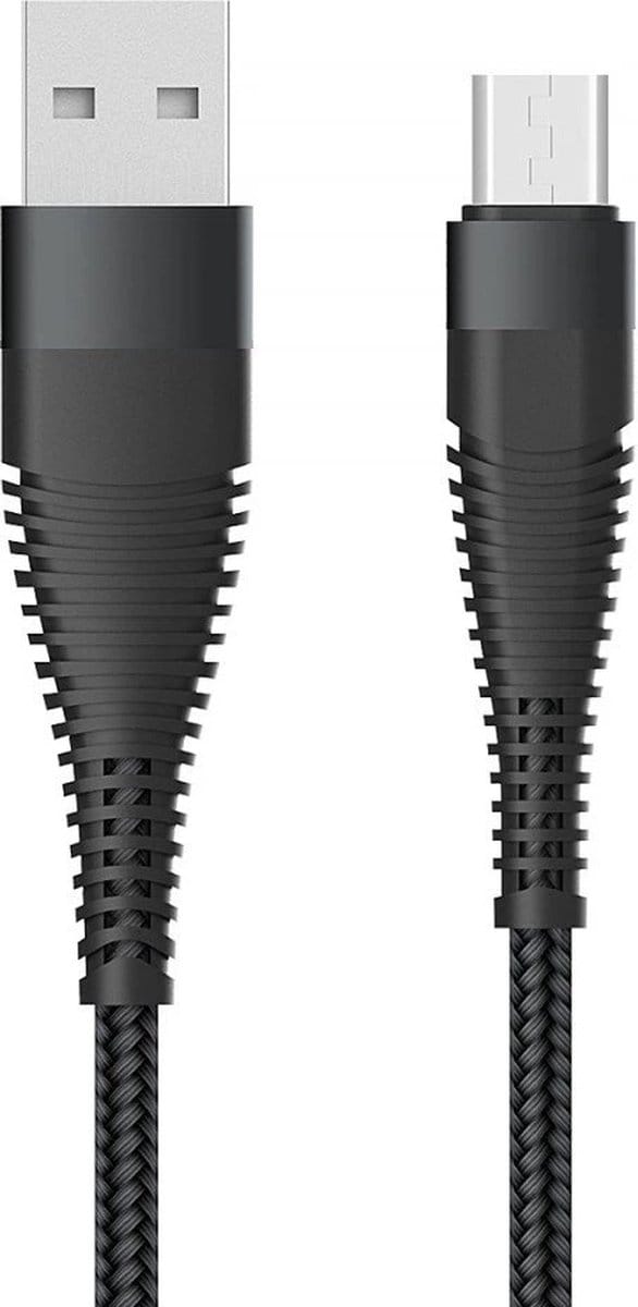 Fontastic 260797 Kabel USB-A 2.0 Male naar Micro USB - 2.5 meter - Zwart