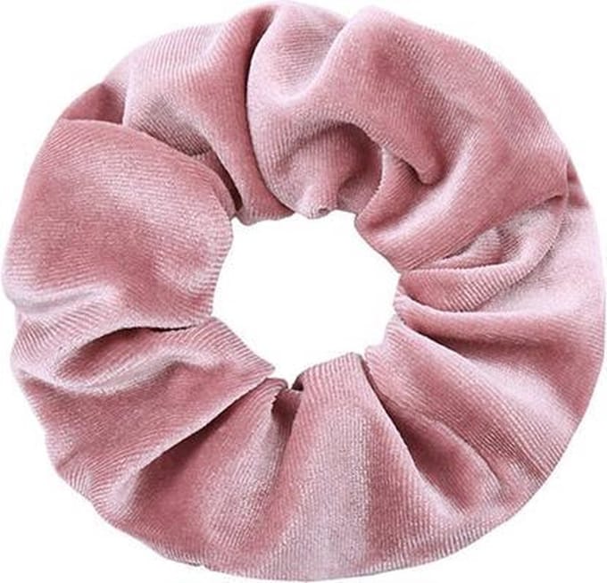 CHPN - Scrunchie - Fluwelen Scrunchie - Haarelastiek - Roze - Haarstyling - Haaraccessoires - Wokkel - Accessoire - Froesel - Elastiek