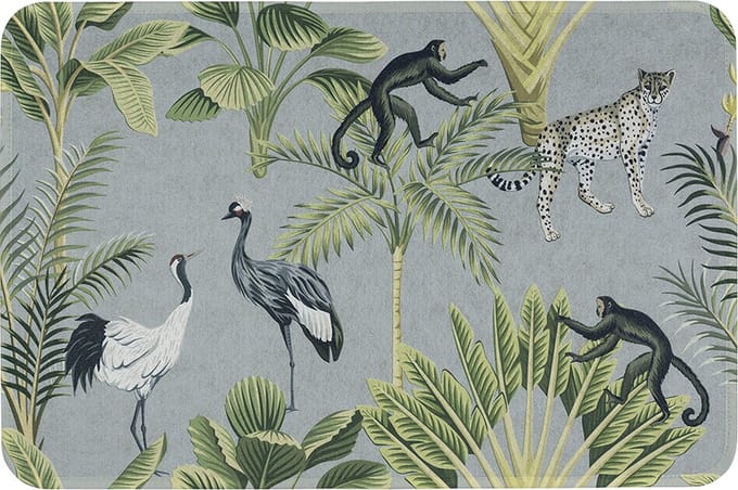 deurmat jungle grijs 75x50cm*