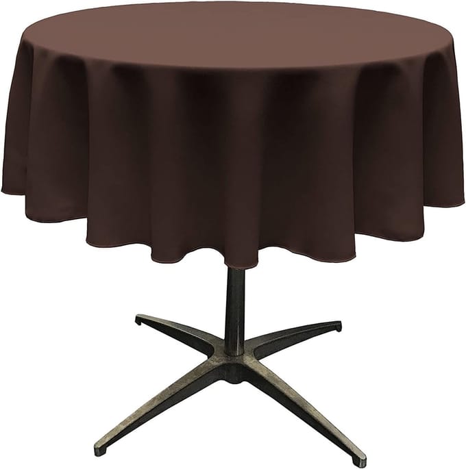 Famanu - Rechthoekig polyester linnen tafelkleed, bruin, duurzaam en elegant