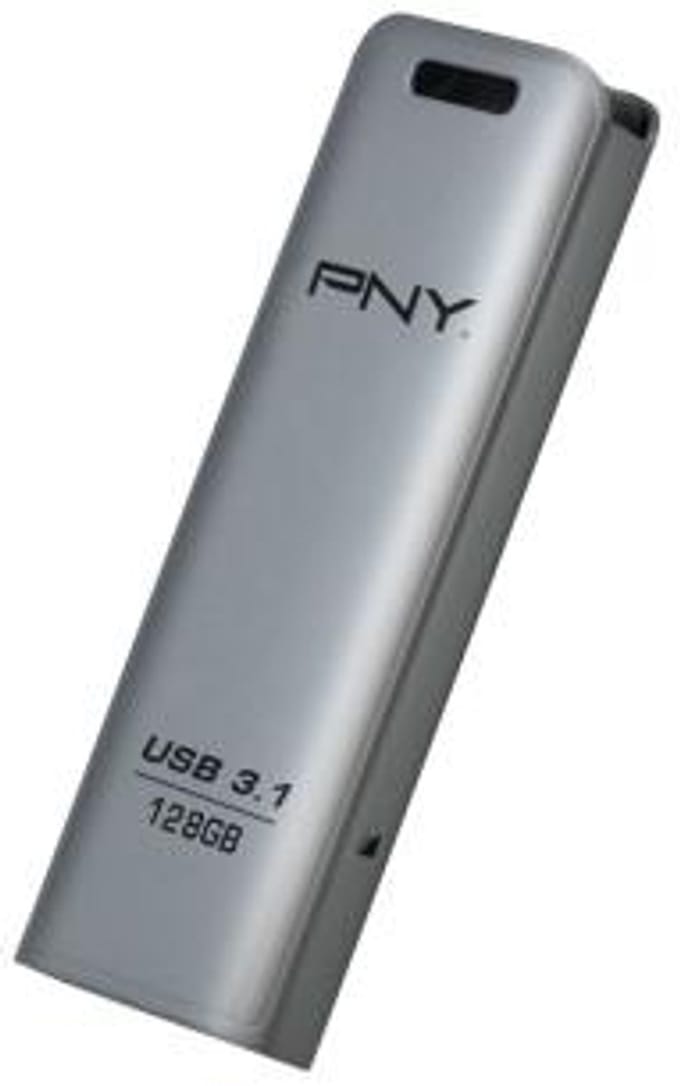 PNY Elite Steel USB-stick 128 GB Zilver FD128ESTEEL31G-EF USB-A 3.1 Gen 1