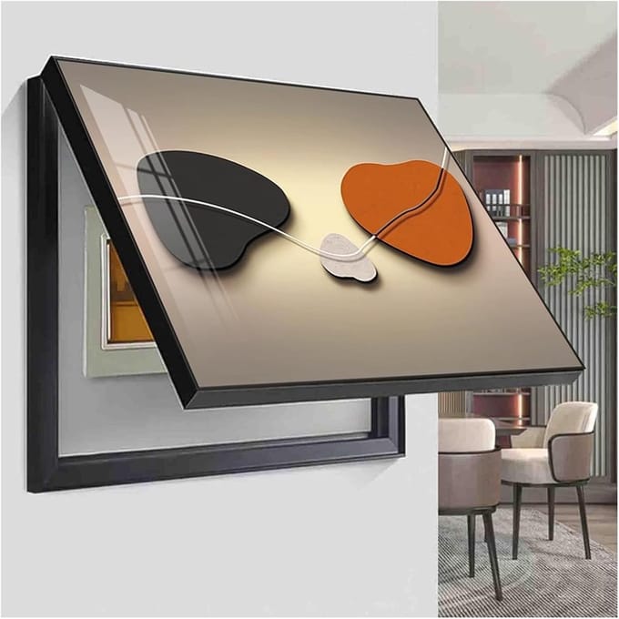 Meterkast Decoratie - Zekeringkast Afdekking - Interieur Verfraaien - Waterdicht PS Frame - Diverse Maten - Zwart