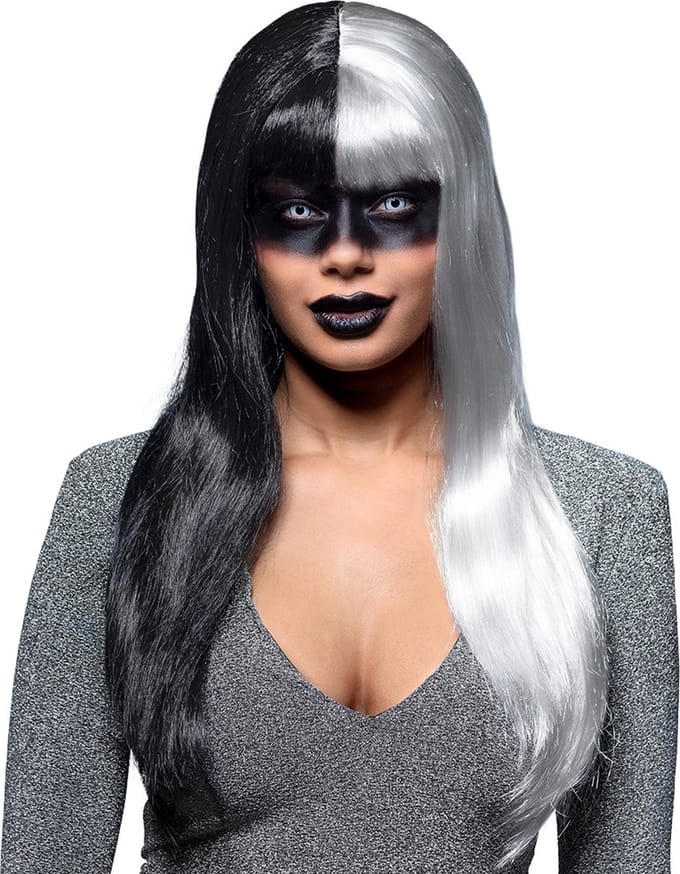 Boland - Pruik Evil temptress - Steil - Lang - Unisex - Heks - Halloween en Horror
