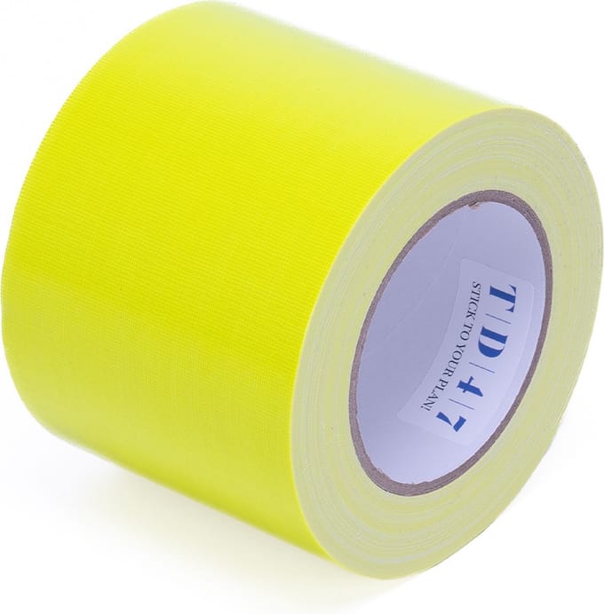 TD47 Gaffa Tape 100mm x 25m Fluor Geel