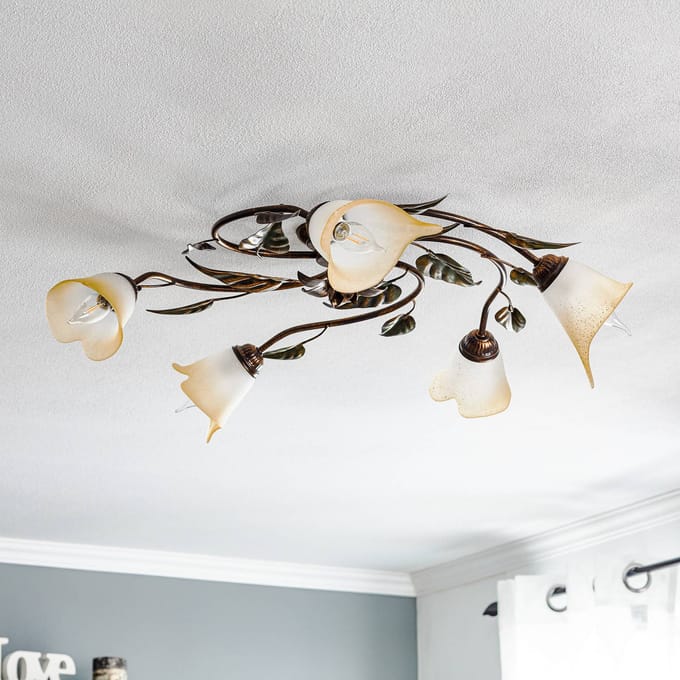 ONLI Miranda plafondlamp 5-lamps, brons