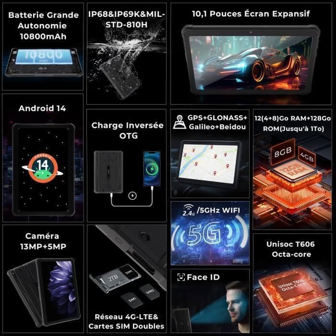 HOTWAV TAB R8 tablet (zwart)
