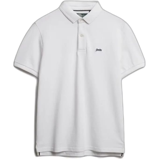 Superdry Classic Pique Poloshirt Relaxed Pasvorm White Grootte: S